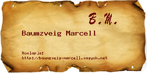 Baumzveig Marcell névjegykártya